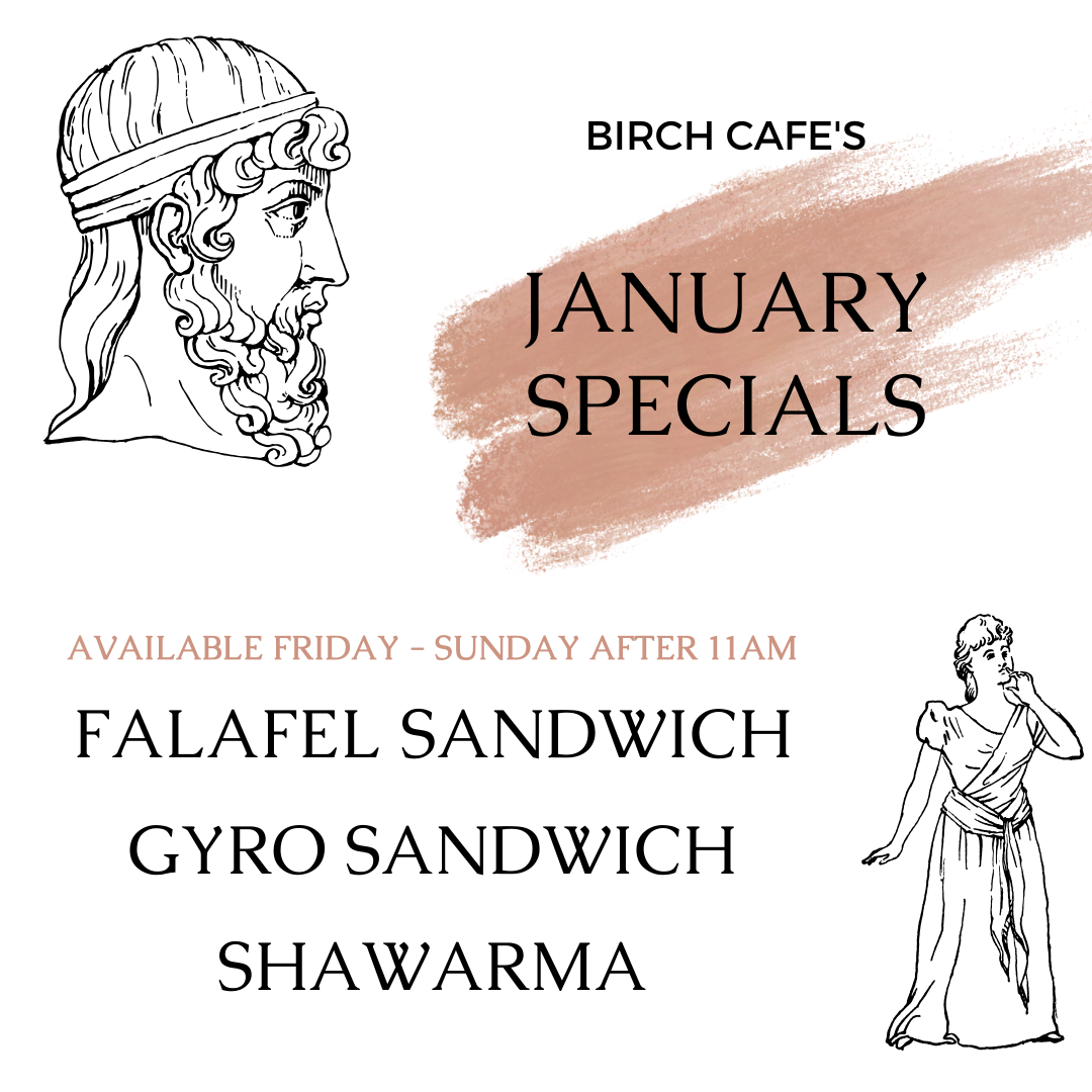 Monthly Special Sandwiches Available after 11am Friday, Saturday